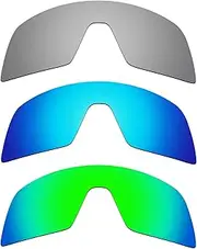 [Alphax] 3 Pcs Titanium & Ice Blue & Green Polarized Replacement Lenses for Oakley Sutro OO9406 Sport Sunglsses