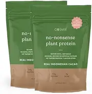 Ethnic Choice COSMIXNoNo Nonsense Plant Protein | Organic Pea & Rice Isolate | Vegan | 24g Protein/Serving | No Preservatives| Delicious Chocolate | Real Indonesian Cacao - 500g (Pack of 2)