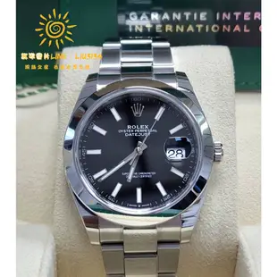 ROLEX 勞力士 126300 黑面 白鋼 21.05 板帶 Datejust 41mm 126334