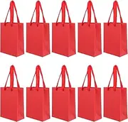 FOMIYES 10pcs Bag Wedding Paper Bag Paper Boutique Bags Paper Candy Bags Recyclable Kraft Bag Wrapping Bags for Presents Tote Wedding Favors Bags Paper Grocery Bags Red