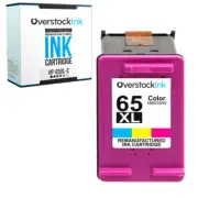 65 XL 65XL Color Ink Cartridge fits HP AMP 125, HP DeskJet 2620, HP ENVY 5012