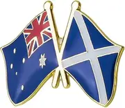 [Panda Loco] Australia & Scotland Australian Scottish Friendship Flag Enamel Lapel Pin Badge Diplomat, Enamel