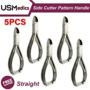 Toenail Side Cutter Straight Pattern Handle Heavy Duty Thick Hand Foot 5 Pieces