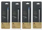 2 Blue 2 Black Parker Quink Flow Ball Point Pen Refills BallPen Medium Brand New
