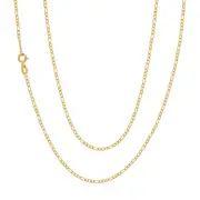 9ct Yellow Gold Silver Filled 45cm Figaro Chain