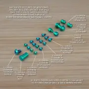 Benchmade 940-1 Osborne 21 PC Custom Titanium Screw & Pivot Set Anodized GREEN