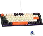 MACHNIVO K11 60% Mechanical Keyboard, 68 Keys Gaming Keyboard with Hot Swappable, Detachable USB-C Cable, N-Key Rollover, RGB TKL Keyboard Compatible with Windows and Mac (Blue Switch, Black & Orange)