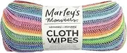 Marley's Monsters Reusable Cloth Wipes - 24 Count Pack - Washable, Cotton, Paperless Wipes (Rainbow)