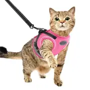Cat Harness and Leash for Walking Kitten Escape Proof Harnesses Adjustable Re...