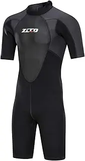 3mm Wetsuits Men's Premium Neoprene Back Zip Shorty Diving suits for Surfing,Snorkeling,Canoeing,Spearfishing,Scuba Dive skin
