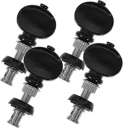 COMPUKAS Ukulele Tuning Machines 4pcs Tuning Peg Keys Tuners Plastic Button Chrome for Ukulele
