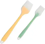 Ciieeo 2pcs Silicone Basting Brush Portable Bbq Sauce Oil Brush High Temperature Resistant Easy to Clean for Grilling Baking Family Gatherings and Picnics
