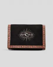 [Rip Curl] Rip Curl Men's Archive Cord Surf Trifold Wallet in Washed Black One Size Washed Black