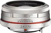 K-Mount HD DA 70mm f/2.4 70-70mm Fixed Lens for Pentax KAF Cameras (Limited Silver)