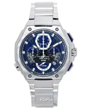 Bulova Precisionist Chronograph Blue Dial Quartz Diver 96B349 300M Mens Watch