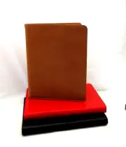Graphic Image Notebook Refillable 9" Leather Cover Spiral Lined Pages TAN