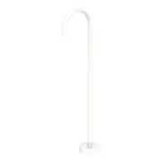 Kaya Gooseneck Floor Mounted Bath Outlet, Matte White