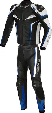Büse Mille Two Piece Motorcycle Leather Suit, black-blue, Size 48 for Men Black Blue