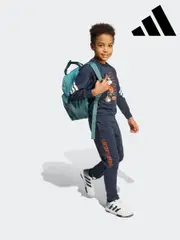adidas Blue Disney Mickey Mouse Sweatshirt and Jogger Set Little Kids (F14147) | $104