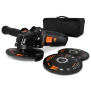 7.5 Amp Corded 4-1/2 In. Angle Grinder With Reversible Handle, 3 Grinding Disc