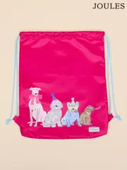 Joules Adventurer Pink Dog Drawstring Bag (AN6461) | $35