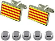 [Select Gifts] Shirt Dress Studs Catalonia Flag Cufflinks
