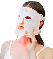 Cloakla K11 Led Red Light Therapy Face Mask - Anti-Aging Skin Care Mask Set for Home & Travel - 7 Colors Led Light Therapy Facial Mask (White)