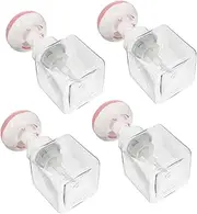 Healeved 4PCS Transparent Flower Mousse Bottle Reusable Portable Sub Bottles for Liquid Soap Shampoo and Hand Wash for Travel Toiletry Products