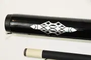 2 piece Black Graphite Pool Cue Billiards, custom, vintage cuestick