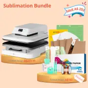 HTVRONT Auto Heat Press Machine 15" x 15" 230V - (2 Colors) & Giveaways, Auto Heat Press / Sublimation Bundle