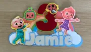 Handmade Cocomelon Cake Topper Personalised Kids Birthday Party Decoration