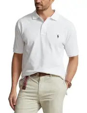 [Polo Ralph Lauren] Big & Tall The Iconic Mesh Polo Shirt in White