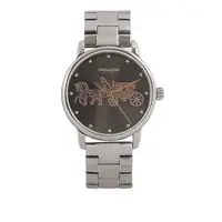 在飛比找ETMall東森購物網優惠-COACH 玫瑰金馬車圖案大款女錶(灰色) 14502924