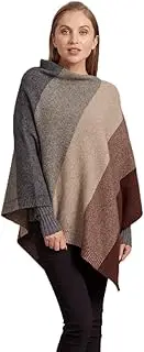 [McDonald] Possum Merino Ombre Womens Poncho-Bronze/Mocha/Pewter