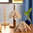 Wood Tree Shaped Trivet Set Creative Insulation Mat Kitchen Supplies