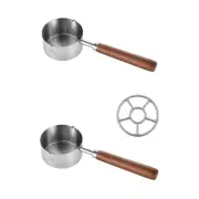 Small Soup Pot Condiment Sauce Pan Sauce Cups with Pour Spouts Mini Saucepan for