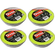16PK Lemon & Lime Foil Container w/ Lid Round 23cm Shelf Ready Home Food Storage