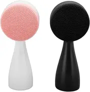 Manual Face Brush Soft Exfoliating Massage for Deep Cleansing Large Brush Head Ergonomic Handle Portable