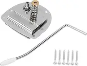 Qianly Tremolo Bridge Tailpiece Professional Sturdy with Whammy Bar for Electric Guitar, Silver