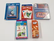 5 Pack Vintage/Modern Assortment Card/Strategy Games - Thomas, Jenga, Old Maid..