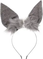 [Beatifufu] 1pc Rabbit Ear Headband Plush Bunny Cosplay Headdress Bunny Cosplay Ears Delicate Hair Hoops Hair Accessories Furry Ears Headwear Rabbit Ear Hairband Furry Bunny Hair Band