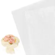 20-Sheet Flower Wrapping Paper, Floral Pearlescent Paper [White]