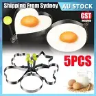 5PCS Fried Egg Mould Egg Rings Stainless Steel Metal Ring Pancake Frying Shape A