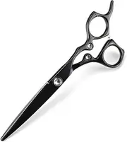 Professional Hair Cutting Shears, 6 Inch Professional Japan 440c Steel Upscale Gem Black Cut Haircut Thinning Barber Cutting Shears Hairdressing Scissors