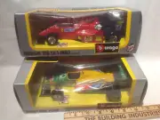 BBURAGO #6111 FERRARI 126 C4 TURBO & #6102 BENNETTON FORD DIE CAST 1:24 NEW