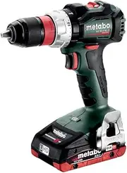 [metabo] Cordless Drill BS 18 LT BL Q (18 V, Quick System: Quick Change Function - Includes 2 CAS LiHD Battery Packs (18 V/4.0 Ah); Charger and Transport Case) 602334800