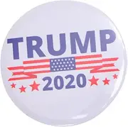 [Ipetboom] President Commemorative Brooch Pin Elegant Flag Badge for Festivals Parties present for Friends Family White Design