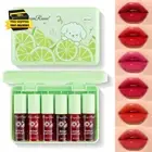 6 Colors Lemon Lip Tint Stain Set, Korean Velvet Lip Stain Lip Gloss Lip Tint St