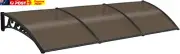 New 3M DIY Window Door Awning House Canopy Patio UV Rain Cover Sun Shade – Brown