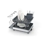 Joseph & Joseph Excel Steel 2-Tier Dish Rack Kitchen Organiser Storage Grey
